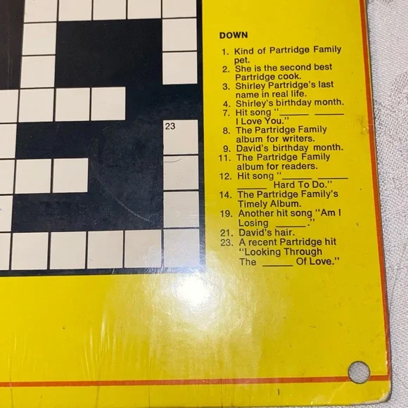 The Partridge Family Crossword Puzzle 1973 LP Vinyl Record, NEW and SEALED - Picture 4 of 13